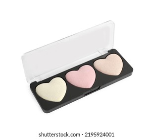 Beautiful Eyeshadow Palette Isolated On White. Makeup Product