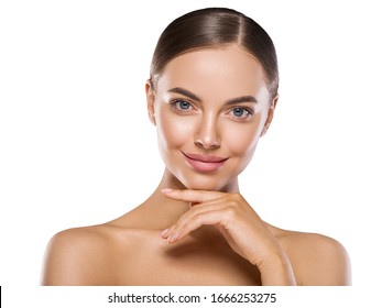 Beautiful Face Woman Clean Fresh Skin Natural Make Up Beauty Female