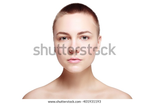 Beautiful Face Young Woman Bald Short Stock Photo Edit Now 401931193