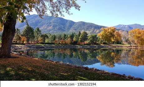 Beautiful Fall Day At The Broadmoor Hotel Lake.