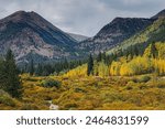a beautiful fall scene in the Rock Mountains of Colorado 
