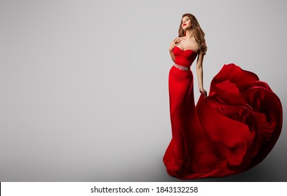 Fashion Model Red Beauty Dress Sexy Stock Photo 730587127 | Shutterstock