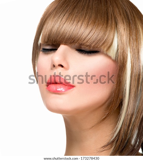 Beautiful Fashion Woman Hairstyle Short Hair Stock Photo Edit Now