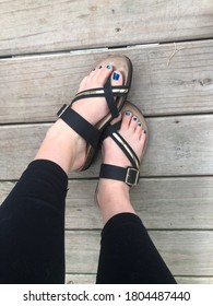 Beautiful Feet In Strappy Sandals