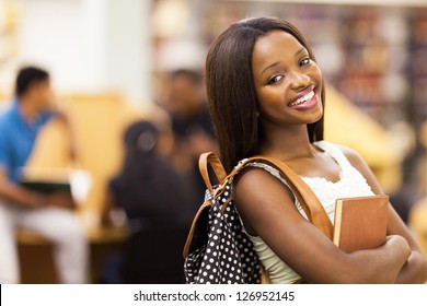 Beautiful Female African American University Student Portrait