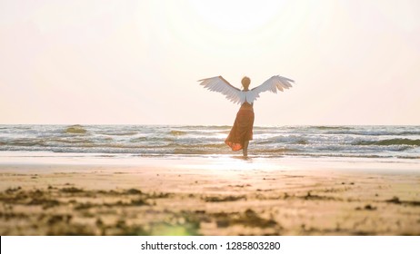 Breathtaking angel Alexa on the beach