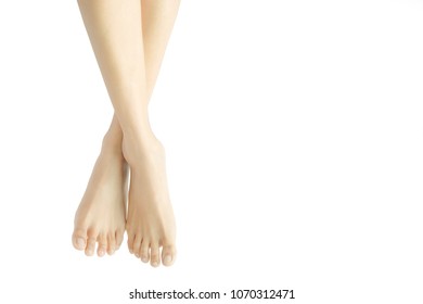 Beautiful Female Legs Feet On White Stock Photo 1070312471 | Shutterstock