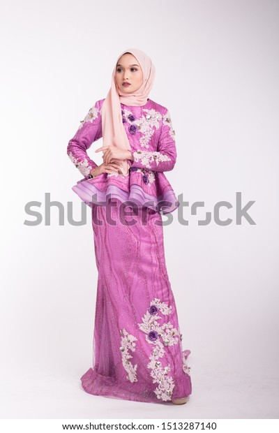 Beautiful Female Model Wearing Light Purple Stock Photo Edit Now
