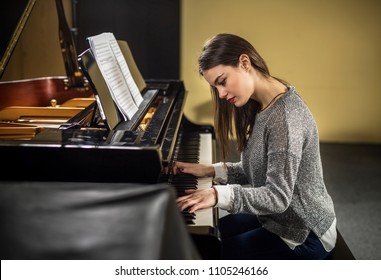 Beautiful Female Pianist