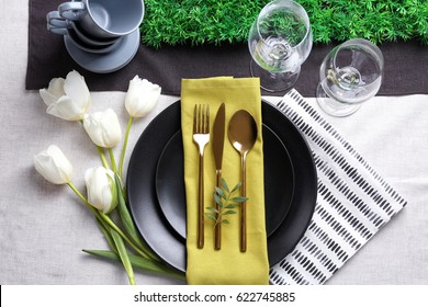 Beautiful festive table setting - Powered by Shutterstock