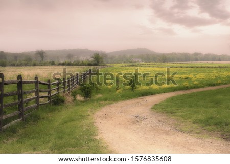 Beautiful field in Gettysburg, Pennsylvania. Eerie and captivating. 
