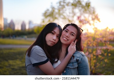 Beautiful Filipino Woman Mother And Daughter