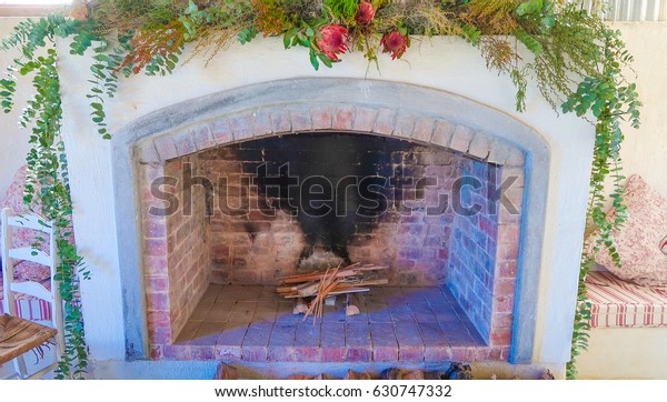 Beautiful Fireplace Wedding Reception Set Decor Miscellaneous