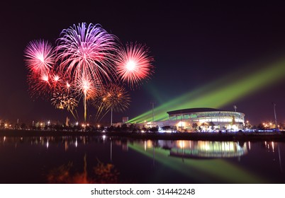 Soccer Stadium Fireworks High Res Stock Images Shutterstock