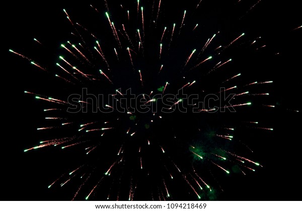 Flying sparks and fireworks