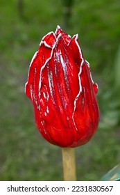 Beautiful flower replica made of ceramic, (tulip replica). - Shutterstock ID 2231830567