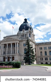 A Beautiful Flowerbed In Front Of Legislature Building, Regina, Saskatchewan