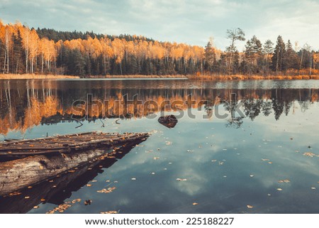 Similar – Lake and Landscape Calm