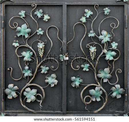 beautiful forged metal ornament Stock photo © 