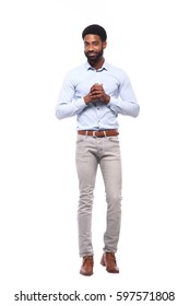 Beautiful Full Body Happy Black Fashion Man 