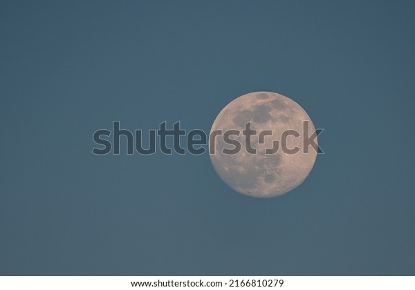 Beautiful Full moon with blue\
sky