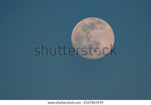Beautiful Full moon with blue\
sky