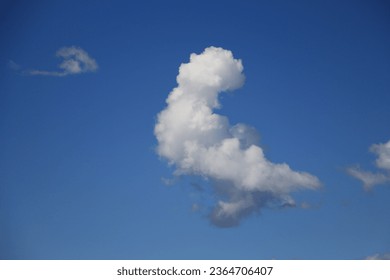 Beautiful funny cloud with blue sky backgrund.
