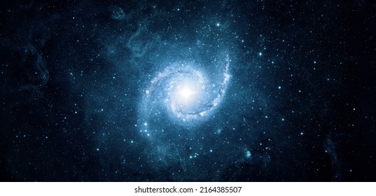 Beautiful galaxy on night sky, star in the space. Lonely galaxy in outer space. Elements of this image furnished by NASA.