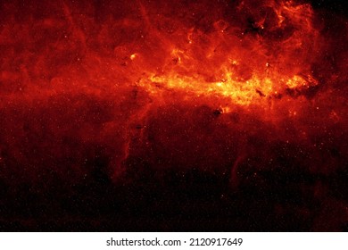 Beautiful galaxy of red color with stars. Elements of this image were furnished by NASA. High quality photo
