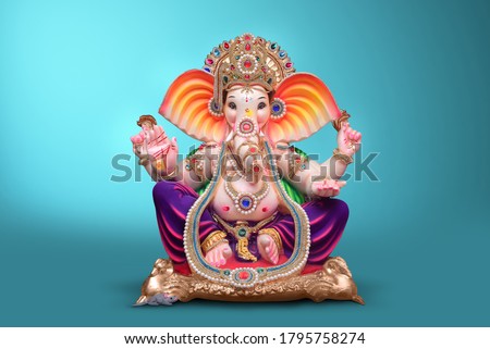 Beautiful Ganesha idol, ganpati festival