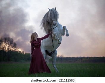 american girl prancing horse