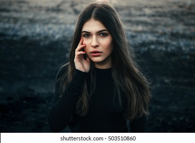 Black Haired Girl Images Stock Photos Vectors Shutterstock