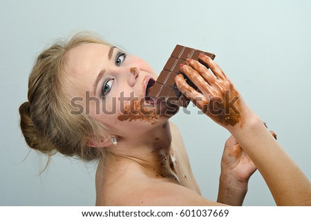 Similar – Image, Stock Photo lick me! Orange Cooking