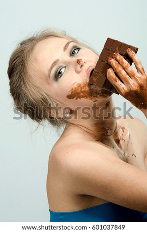 Similar – Image, Stock Photo lick me! Orange Cooking