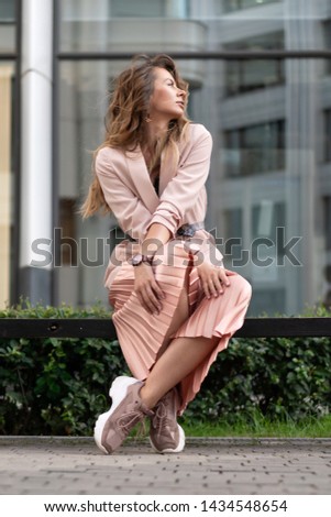 Young girl posing outdoor