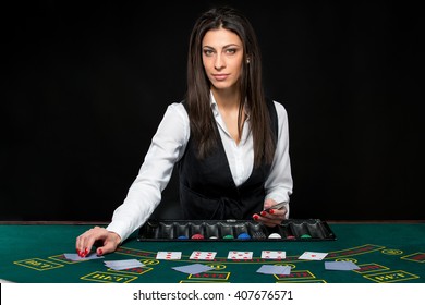 Poker Dealer Female High Res Stock Images Shutterstock