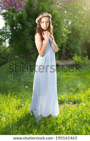 Similar – Image, Stock Photo Woman balancing at the edge of the pool