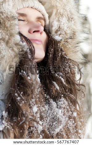 Similar – Foto Bild An einem Wintertag feminin