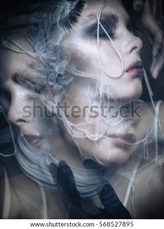 Similar – Image, Stock Photo Greed #3 Human being