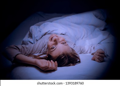 Beautiful Girl Laying Her Bed Having Stock Photo 1393189760 | Shutterstock