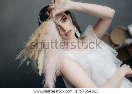 Similar – Portrait of a pretty girl with crown