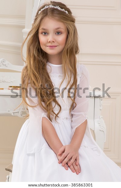 Beautiful Girl Little Princess Long Hair Stock Photo (Edit Now) 385863301