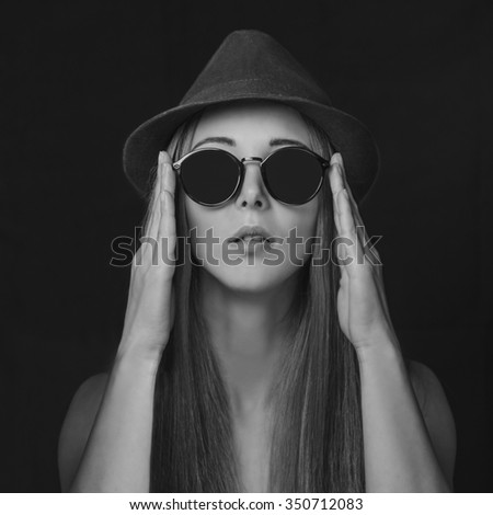 Similar – Image, Stock Photo Pretty blonde girl