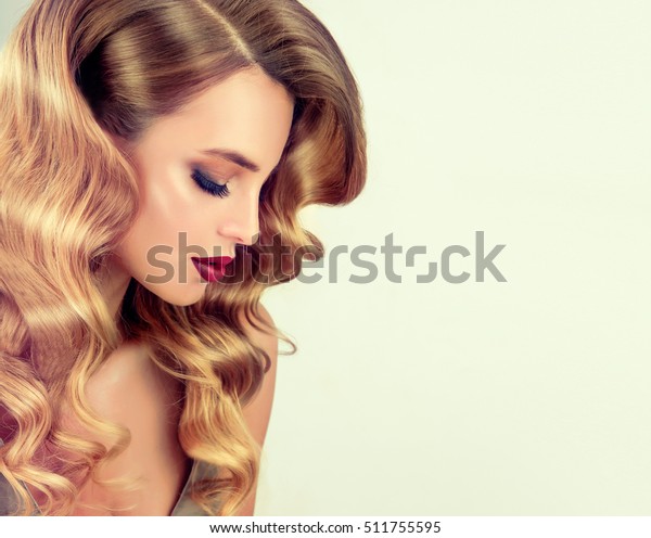Beautiful Girl Long Wavy Hair Blonde Stock Photo Edit Now 511755595
