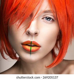 Girl Orange Hair Images Stock Photos Vectors Shutterstock