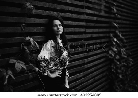 Similar – Young girl posing outdoor