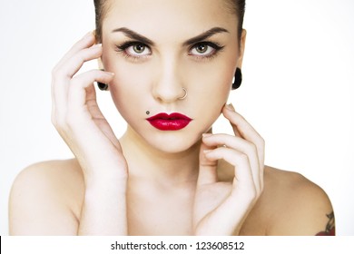 Girl Piercings Images Stock Photos Vectors Shutterstock