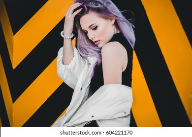 Purple Hair Images Stock Photos Vectors Shutterstock