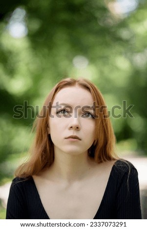 Similar – 0815-Leck-mich-am-Arsch-Stimmung | Portrait am Fenster