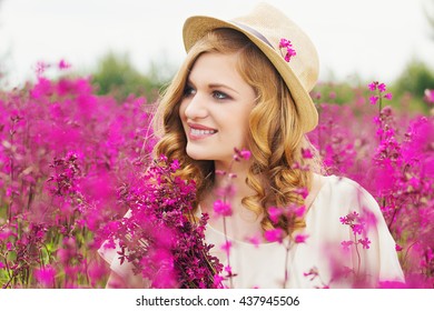 Beautiful Girl With Red Hair. Summer.